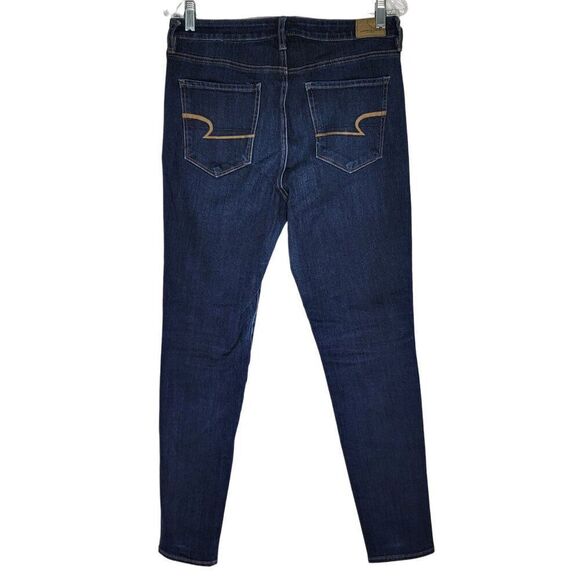 AEO Women's Super Hi rise Jegging Jeans Size 31 Med Wash Blue Denim 31x28 - Picture 2 of 10